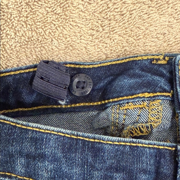 GAP Kids Dark Blue Super Skinny Fit Jeans with Braided Detail Size 7 - Picture 8 of 10